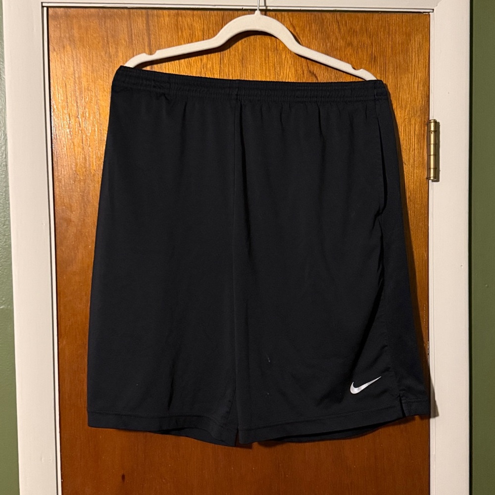 Nike Black Sports Shorts with White Logo